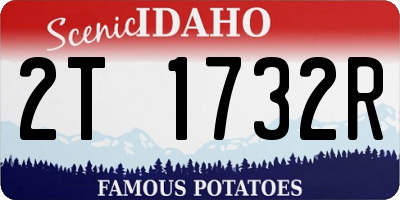 ID license plate 2T1732R