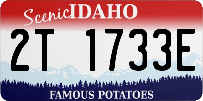 ID license plate 2T1733E
