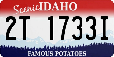 ID license plate 2T1733I