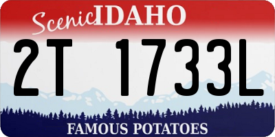 ID license plate 2T1733L