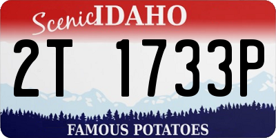 ID license plate 2T1733P
