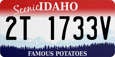 ID license plate 2T1733V