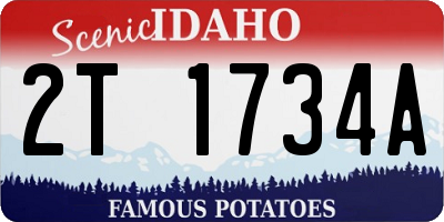 ID license plate 2T1734A