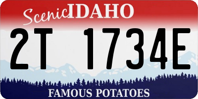 ID license plate 2T1734E