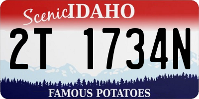 ID license plate 2T1734N