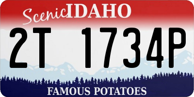 ID license plate 2T1734P