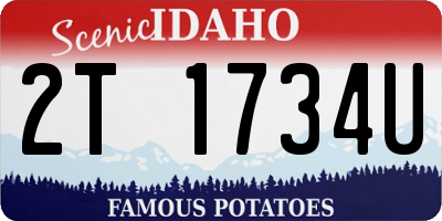 ID license plate 2T1734U