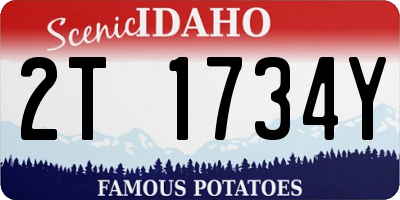 ID license plate 2T1734Y