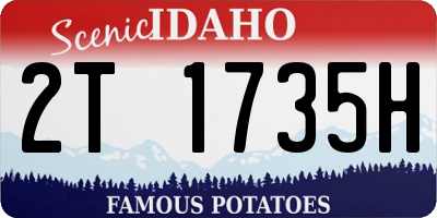 ID license plate 2T1735H