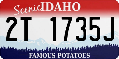 ID license plate 2T1735J