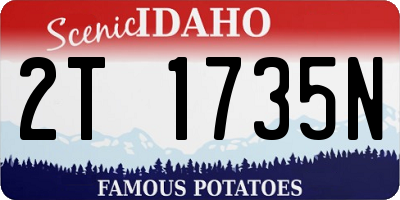 ID license plate 2T1735N