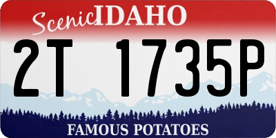 ID license plate 2T1735P