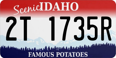ID license plate 2T1735R