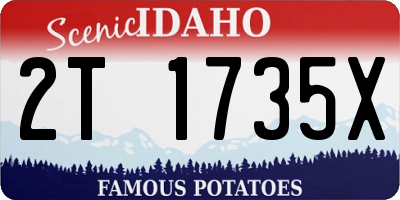ID license plate 2T1735X