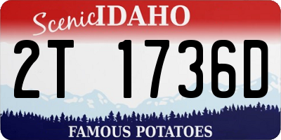 ID license plate 2T1736D