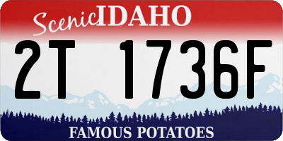 ID license plate 2T1736F