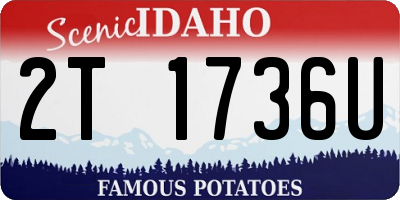 ID license plate 2T1736U