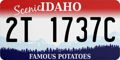 ID license plate 2T1737C