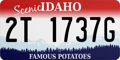 ID license plate 2T1737G