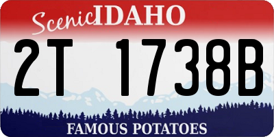 ID license plate 2T1738B