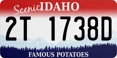 ID license plate 2T1738D