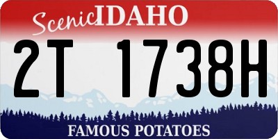 ID license plate 2T1738H