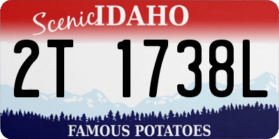 ID license plate 2T1738L