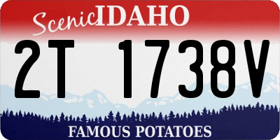 ID license plate 2T1738V