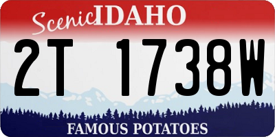 ID license plate 2T1738W