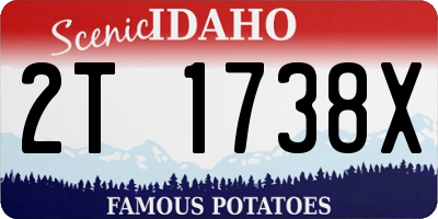 ID license plate 2T1738X