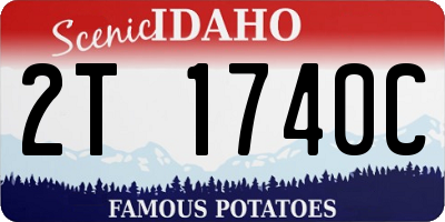 ID license plate 2T1740C