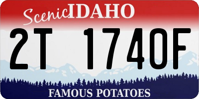 ID license plate 2T1740F