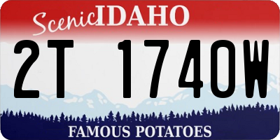 ID license plate 2T1740W