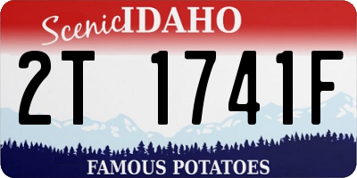 ID license plate 2T1741F