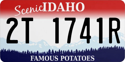 ID license plate 2T1741R