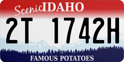 ID license plate 2T1742H