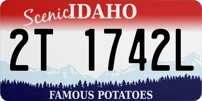 ID license plate 2T1742L
