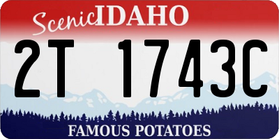 ID license plate 2T1743C