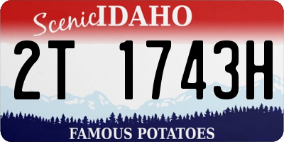 ID license plate 2T1743H