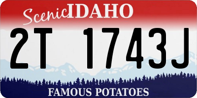 ID license plate 2T1743J