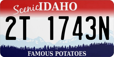 ID license plate 2T1743N