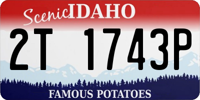 ID license plate 2T1743P