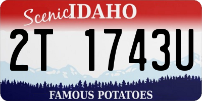 ID license plate 2T1743U