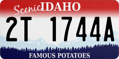 ID license plate 2T1744A