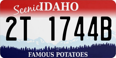 ID license plate 2T1744B