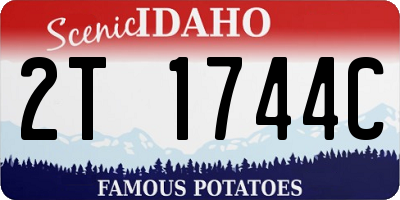 ID license plate 2T1744C