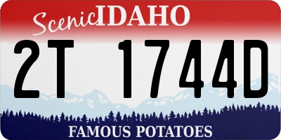 ID license plate 2T1744D