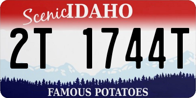 ID license plate 2T1744T