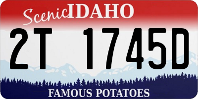 ID license plate 2T1745D