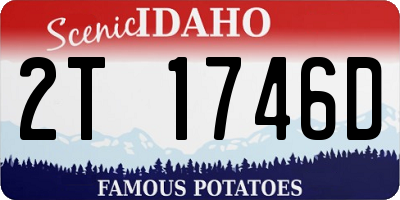 ID license plate 2T1746D